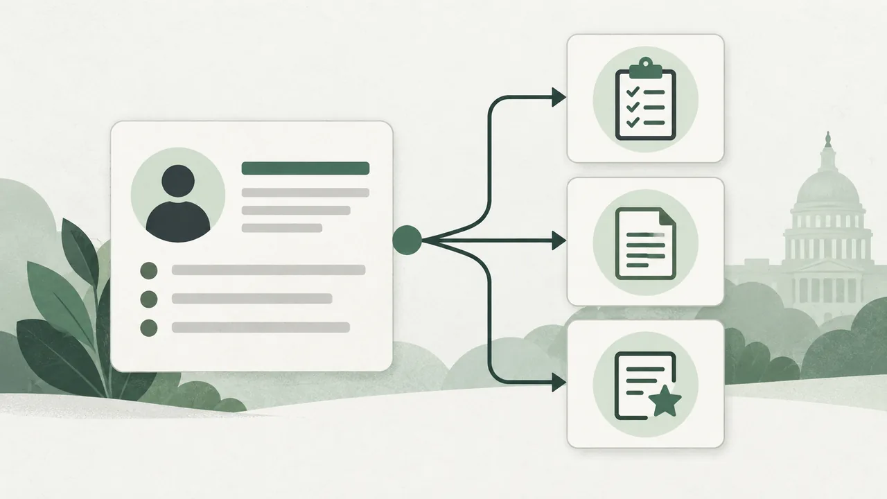 Break a qualification into proof Qualification checklist connected to specific work evidence