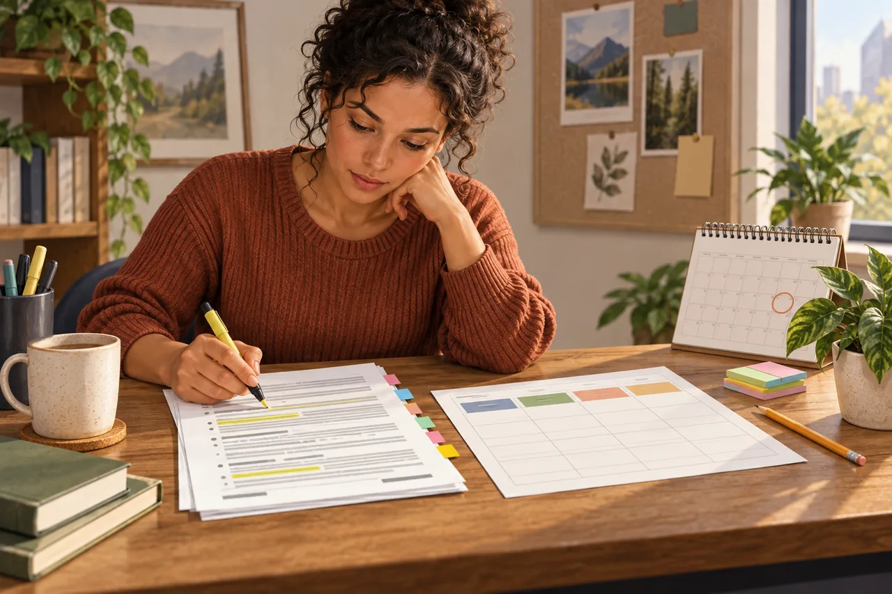Map the announcement to evidence Applicant mapping announcement requirements to resume evidence on a worksheet