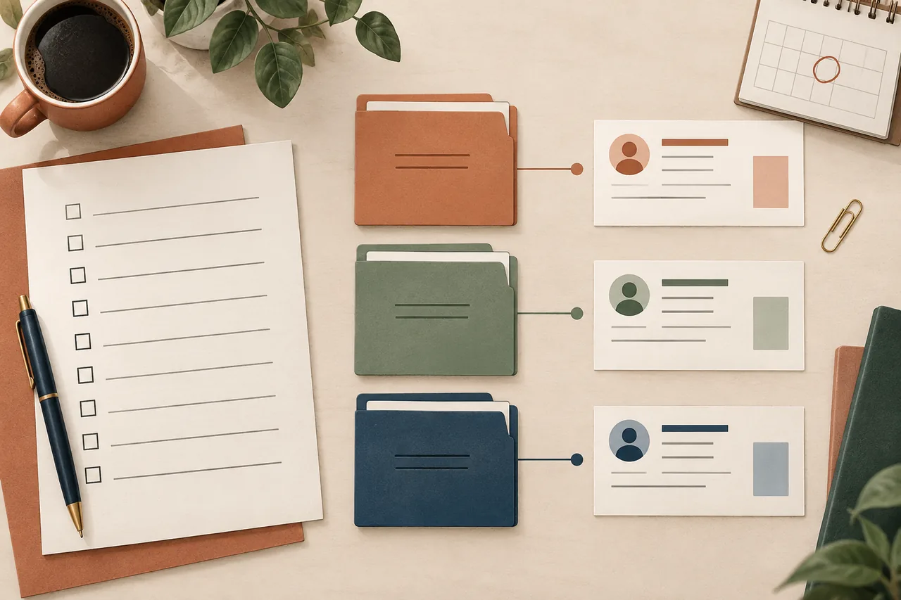 A Small Application Log Illustrated application log connecting saved resume copies with job applications.