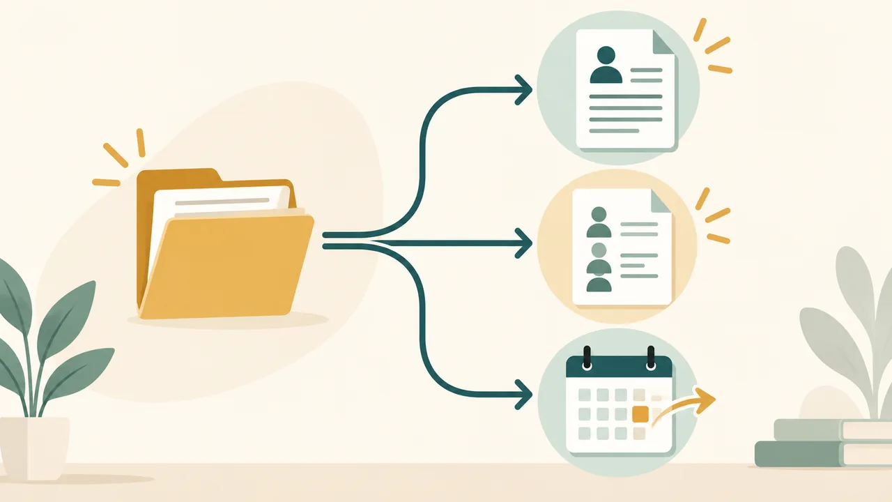 Route the request before sending details A branching path from application instructions to resume, reference sheet, or later submission