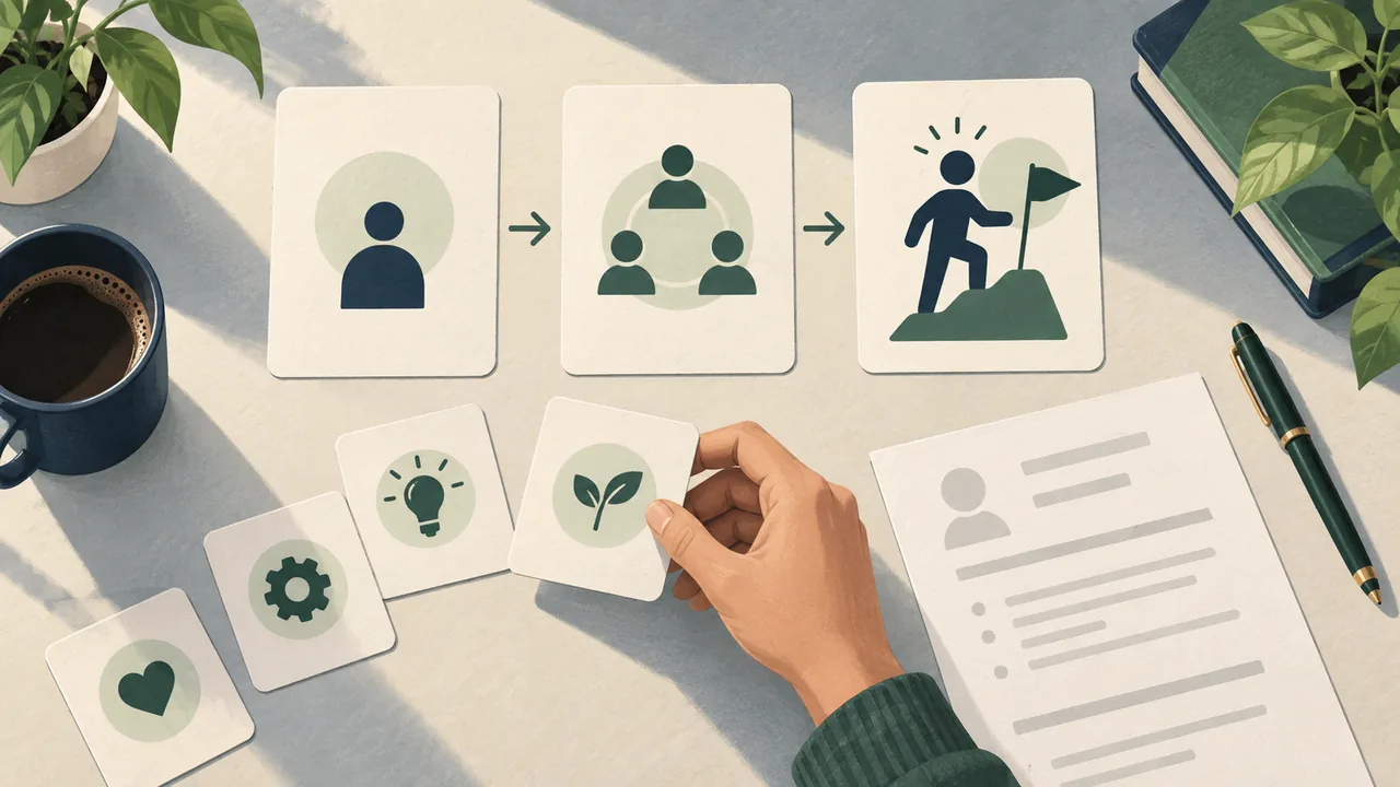 Choose an Activity for Its Evidence Illustrated cards distinguish participation, organizing, and leadership contributions.