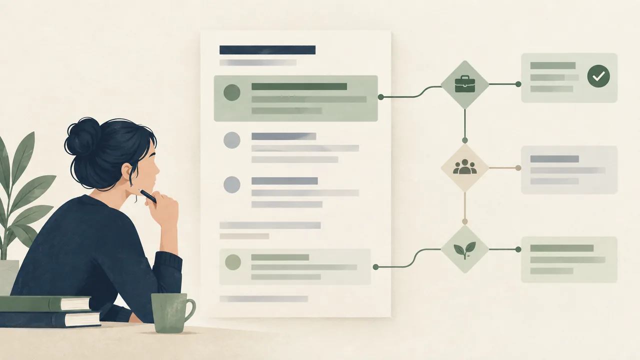 Place the Activity by Its Weight A resume outline places a substantial relevant activity high and a supporting activity lower.