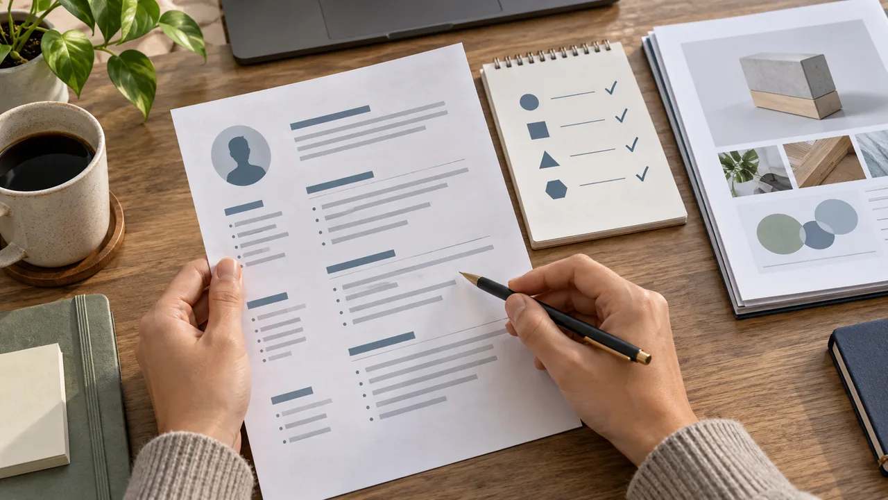 Check Each Claim Against the Work A resume bullet is checked against project notes and a completed deliverable.
