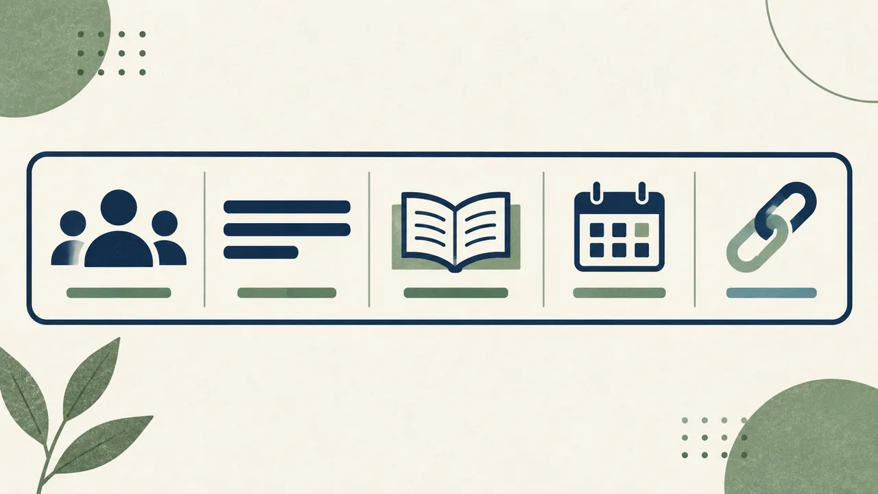 Anatomy of a compact citation Abstract citation card with author, title, outlet, date, and link fields visually separated.
