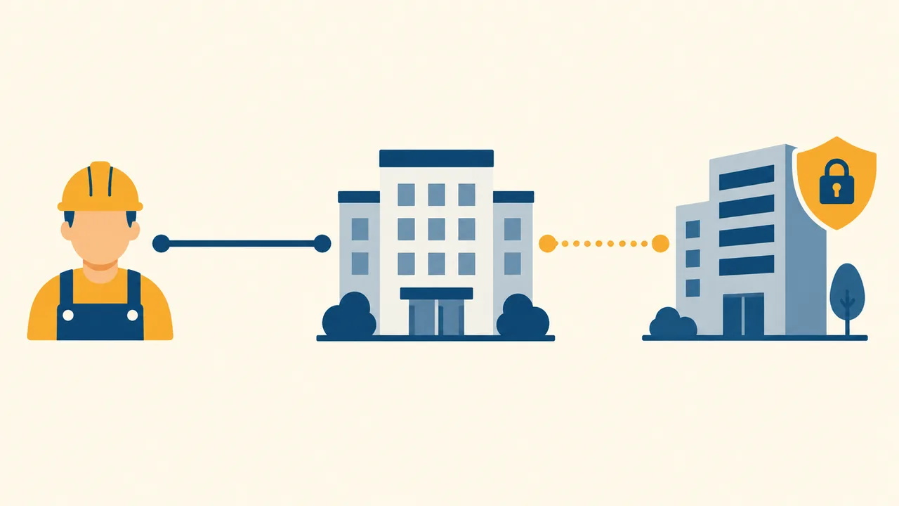 Agency shown as the engagement entity, with a separate client assignment connection.