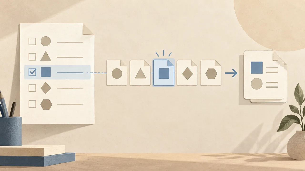A checklist aligned with a file label template.
