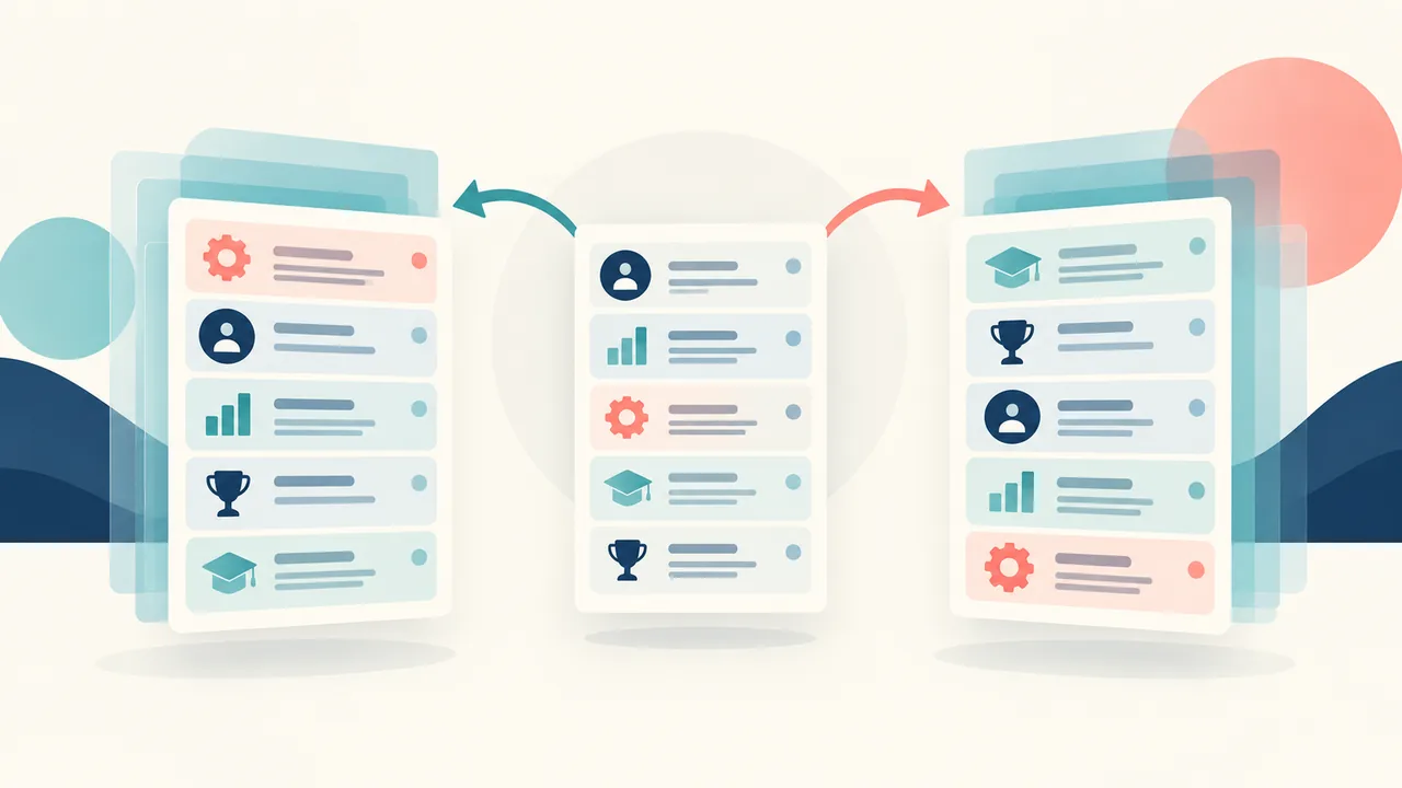 The same resume facts rearranged to foreground different relevant examples.