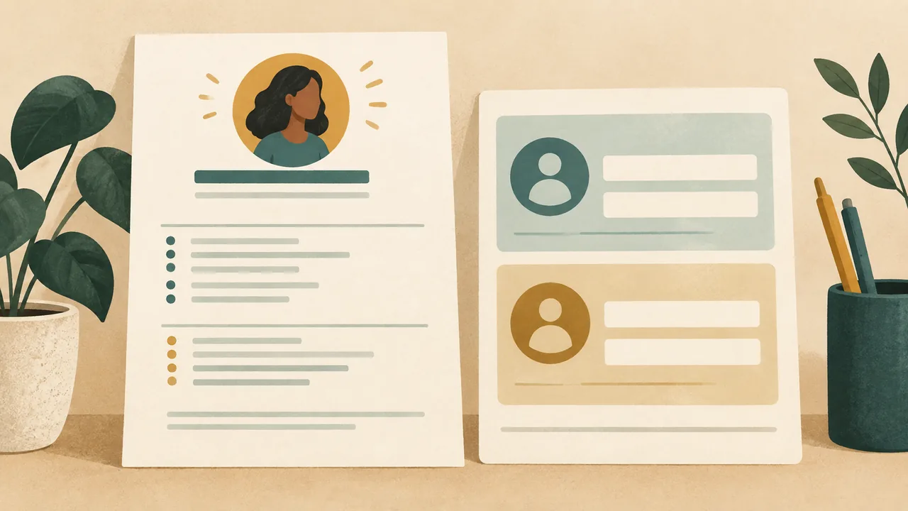 Two Names, Two Purposes Illustration comparing a resume headed with the name a person uses and a separate application form with distinct name fields.