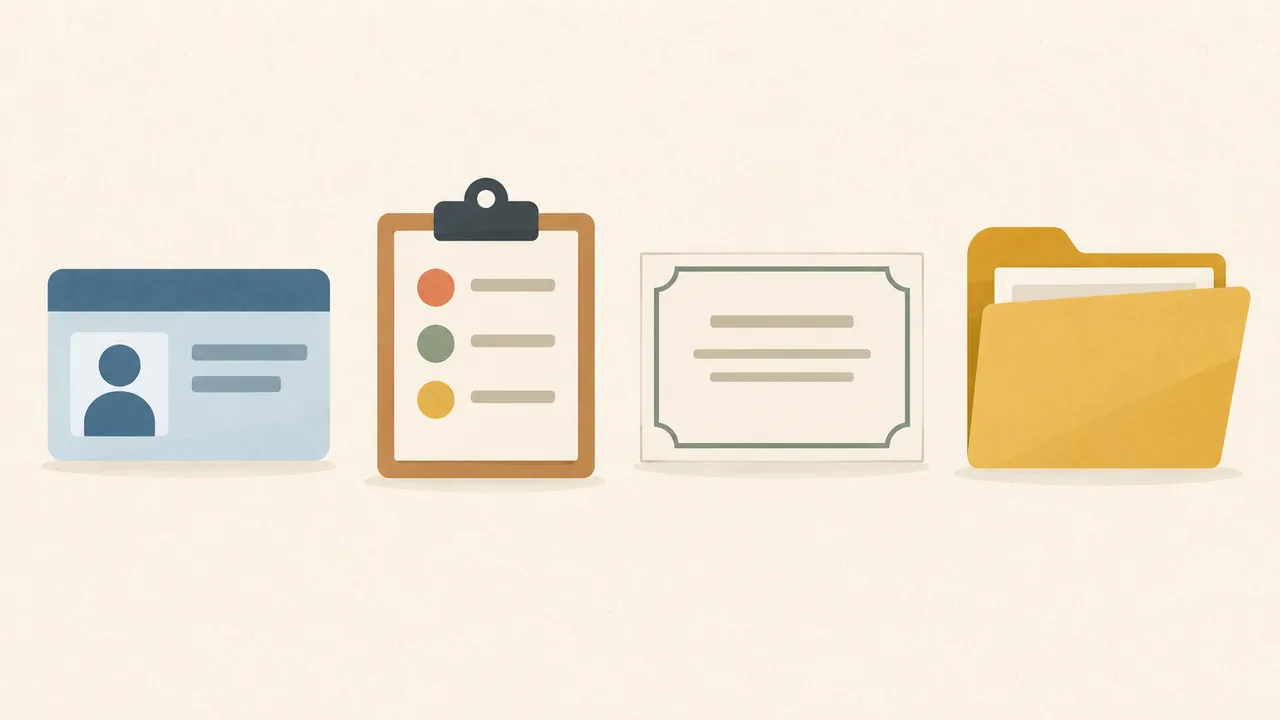 Four labeled visual categories distinguish membership, service, credentials, and accomplishments.
