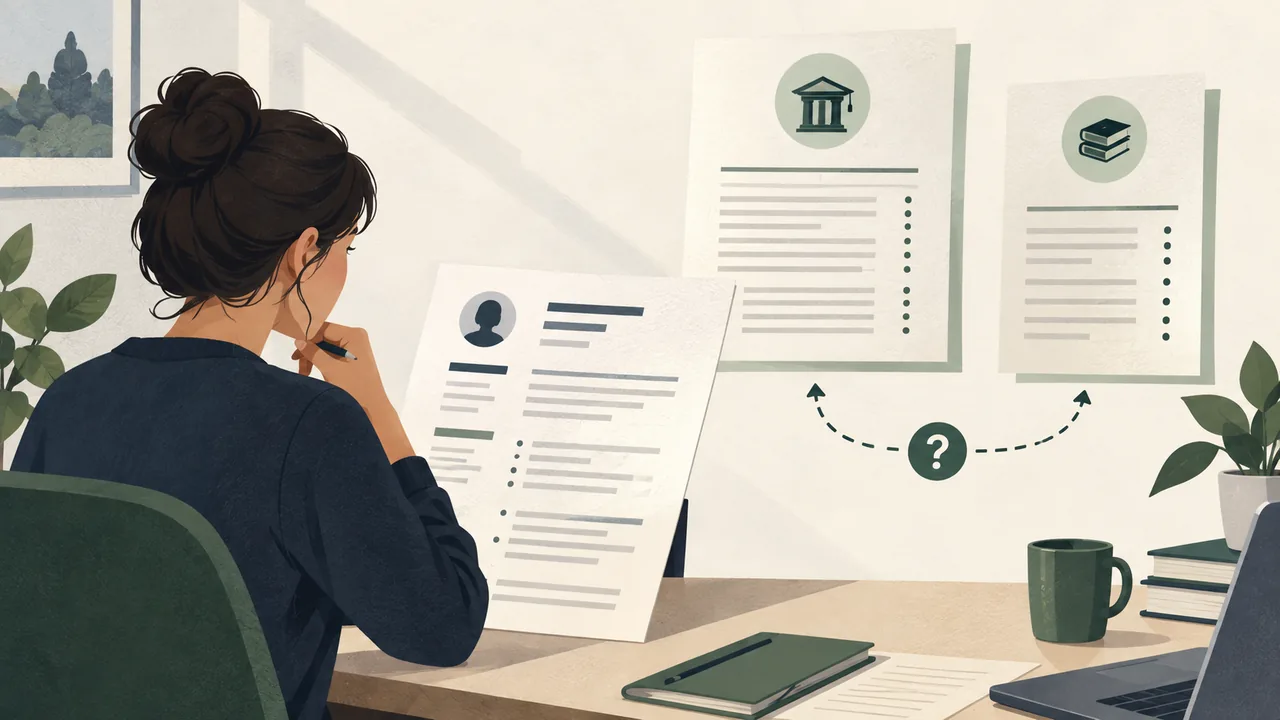 The GPA decision Illustration of a job seeker weighing whether an academic result belongs on a resume.