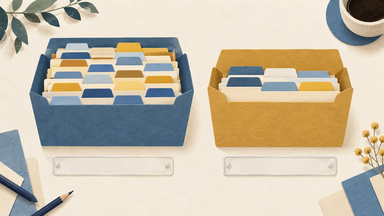 Two GPA measures, clearly labeled Two academic folders show a broad record and a focused subject record.