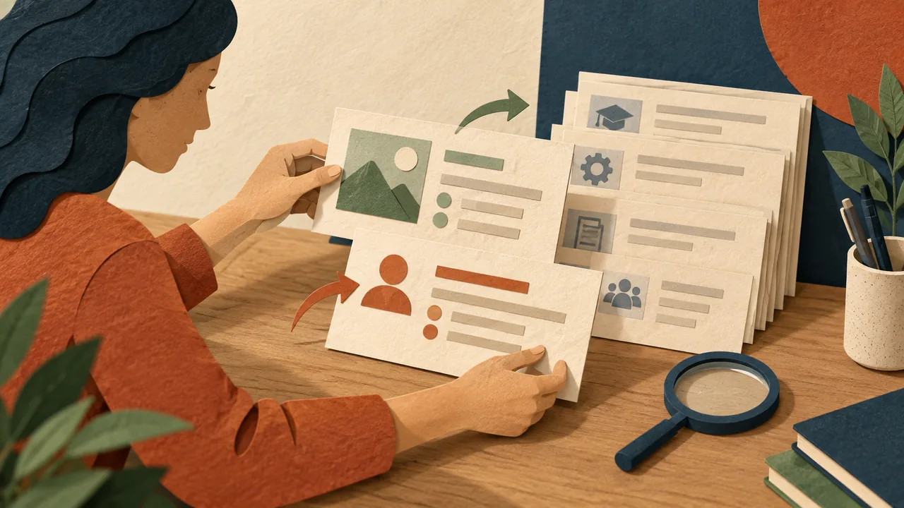Put the Strongest Evidence in View A resume page with its most relevant project and experience sections visually brought forward.