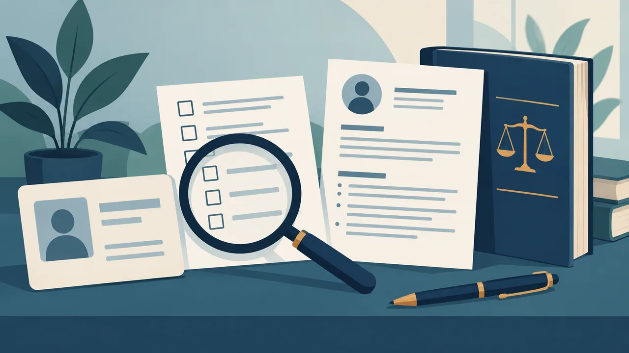 Verify the Credential Before You Edit A credential document beside a checklist and a resume, representing formal qualification verification.