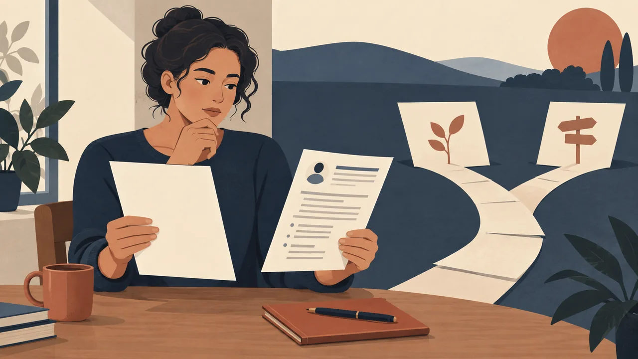 The cover letter decision Illustrated decision between adding a cover letter and submitting a resume alone.
